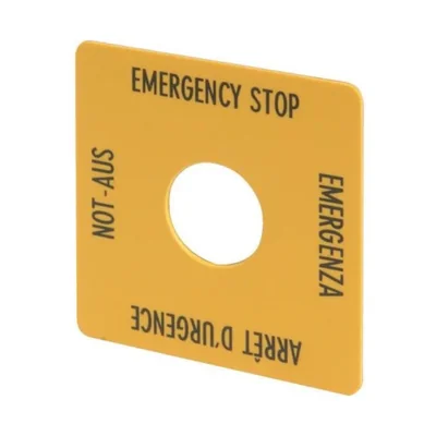 Push-button plate M22-PV.. description in 4 languages, M22-XYK1