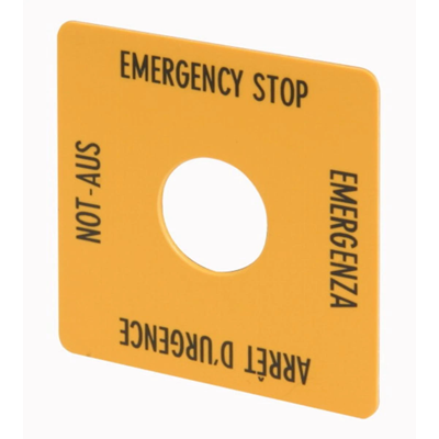 Push-button plate M22-PV.. description in 4 languages, M22-XYK1