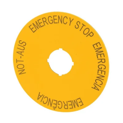 Push-button plate M22-PV.. In 4 languages, M22-XAK2