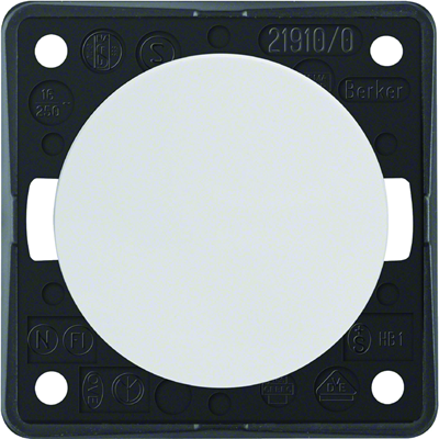 Push-button switch, snow-white, glossy Integro Flow/Pure