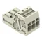 Push-in CAGE CLAMP® 1-conductor plug, full mismating protection, light gray 831-3203