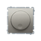 Push-turn dimmer (module) 20-500 W, 230V, metallic satin