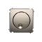 Push-turn dimmer (module) 20-500 W, 230V, metallic satin