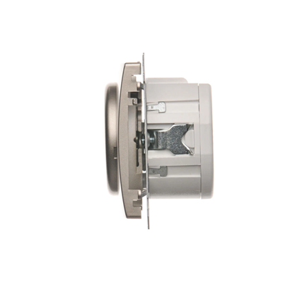 Push-turn dimmer (module) 20-500 W, 230V, metallic satin