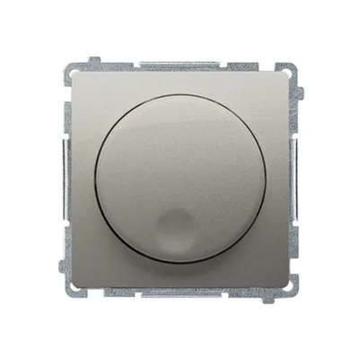 Push-turn dimmer (module) 20-500 W, 230V, metallic satin