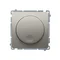 Push-turn dimmer (module) 20-500 W, 230V, metallic satin