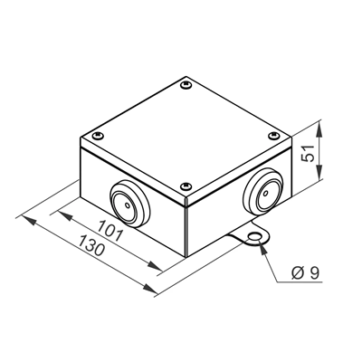 Puszka metalowa łączeniowo-rozgałęźna PMO1(5/3)