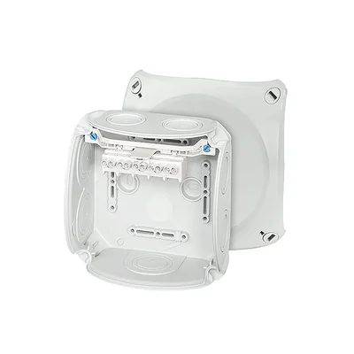 Puszka natynkowa odgałęźna DK 0604 GZ 130x130x77mm z listwą zaciskową 4mm IP66 szara