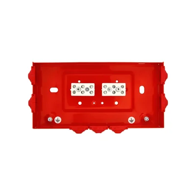 Puszka przeciwpożarowa prostokątna E90 przelotowa 2x3x4mm2 103x30x197mm czerwona