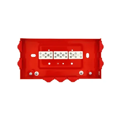 Puszka przeciwpożarowa prostokątna E90 przelotowa 3x3x4mm2 103x30x197mm czerwona