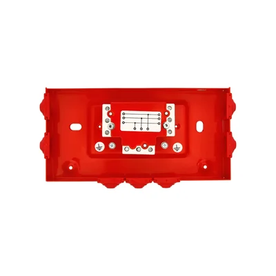 Puszka przeciwpożarowa prostokątna E90 rozgałęźna 3x3x4mm2 103x30x197mm czerwona