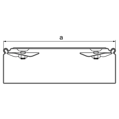 PZKWL400/3 Verstärkter Tablettdeckel mit Schloss, Blechstärke - 0,70 mm