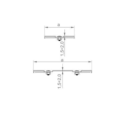 PZKZWP200/3 Tapa de bandeja de alta resistencia con cerradura, espesor de chapa metálica: 1,50 mm
