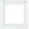 Q.1 1-fold frame with description field white velvet
