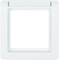 Q.1 1-fold frame with description field white velvet