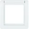 Q.1 1-fold frame with description field white velvet
