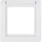 Q.1 1-fold frame with description field white velvet