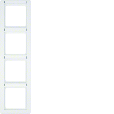 Q.1 4-fold vertical frame with description field, snow-white velvet