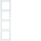 Q.1 4-fold vertical frame with description field, snow-white velvet