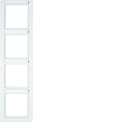 Q.1 4-fold vertical frame with description field, snow-white velvet