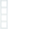 Q.1 4-fold vertical frame with description field, snow-white velvet