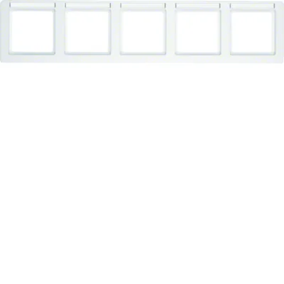 Q.1 5-facher Querrahmen mit Textfeld, schneeweißer Samt