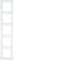 Q.1 5-fold vertical frame with description field, snow-white velvet