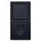 Q.1 Cadre simple anthracite, velours