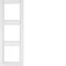Q.1 Cadre vertical triple avec champ de description velours blanc
