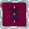 Q.1 Complete red SCHUKO socket