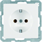 Q.1 Complete SCHUKO socket, snow-white