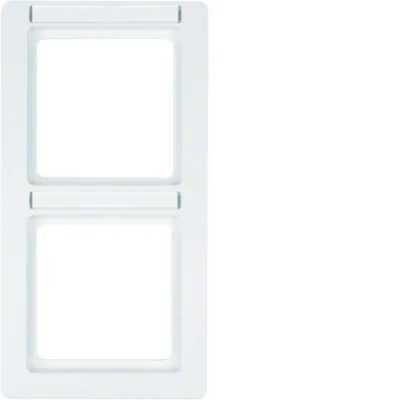 Q.1 Doppia cornice verticale con campo descrizione, in velluto bianco