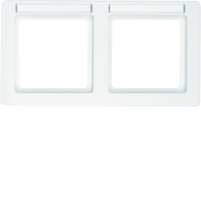 Q.1 Double horizontal frame with description field white velvet