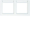Q.1 Double horizontal frame with description field white velvet