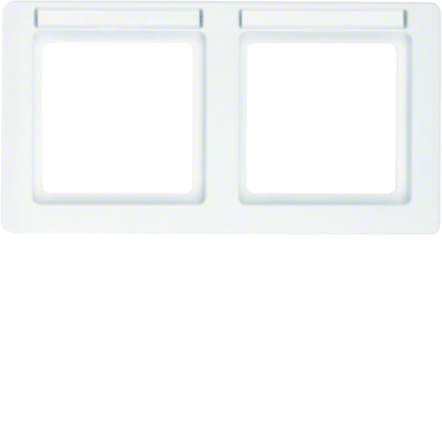 Q.1 Double horizontal frame with description field white velvet