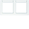 Q.1 Double horizontal frame with description field white velvet
