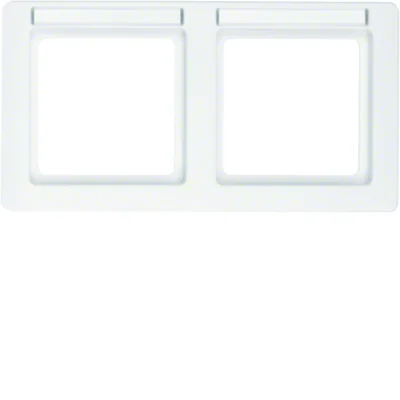 Q.1 Double horizontal frame with description field white velvet