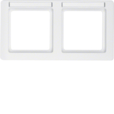 Q.1 Double horizontal frame with description field white velvet
