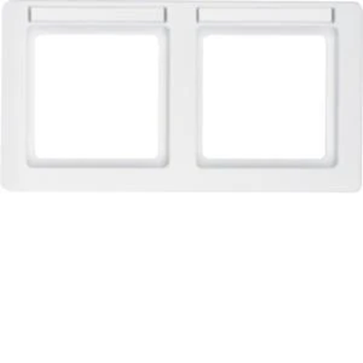 Q.1 Double horizontal frame with description field white velvet