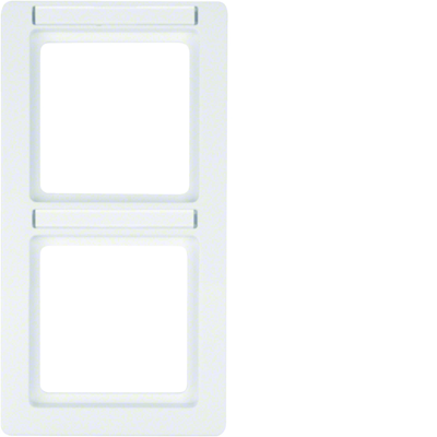 Q.1 Double vertical frame with description field white velvet