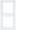 Q.1 Double vertical frame with description field white velvet
