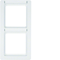 Q.1 Double vertical frame with description field white velvet
