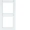 Q.1 Double vertical frame with description field white velvet