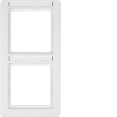Q.1 Double vertical frame with description field white velvet
