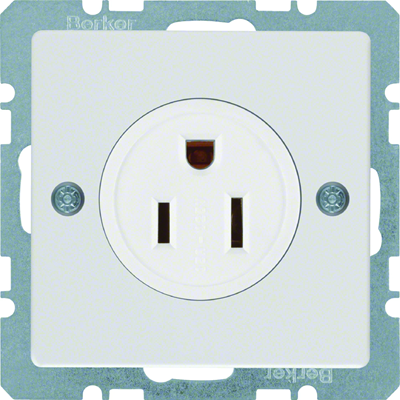 Q.1 Grounded socket "USA/CANADA" NEMA 5-15R snow white