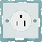 Q.1 Grounded socket "USA/CANADA" NEMA 5-15R snow white
