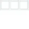 Q.1 Marco horizontal triple con campo descriptivo, terciopelo blanco como la nieve