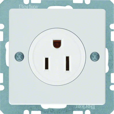 Q.1 Presa con messa a terra "USA/CANADA" NEMA 5-15R bianco neve