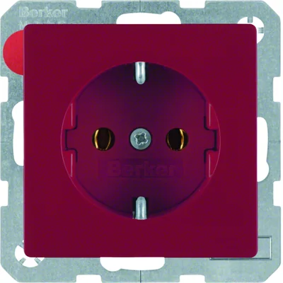 Q.1 Prise SCHUKO rouge complète