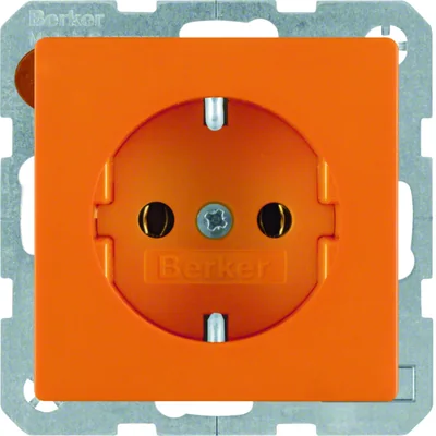 Q.1 SCHUKO socket complete orange velvet